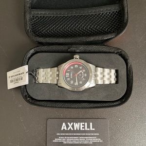 Axwell Vortex Bracelet Watch w/Date - Black/Red - AXWAW109-2 Axwell Vortex Brace